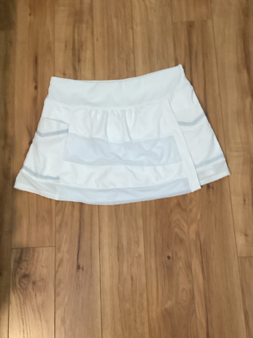 Lucky in Love White Tiered Athletic Skirt